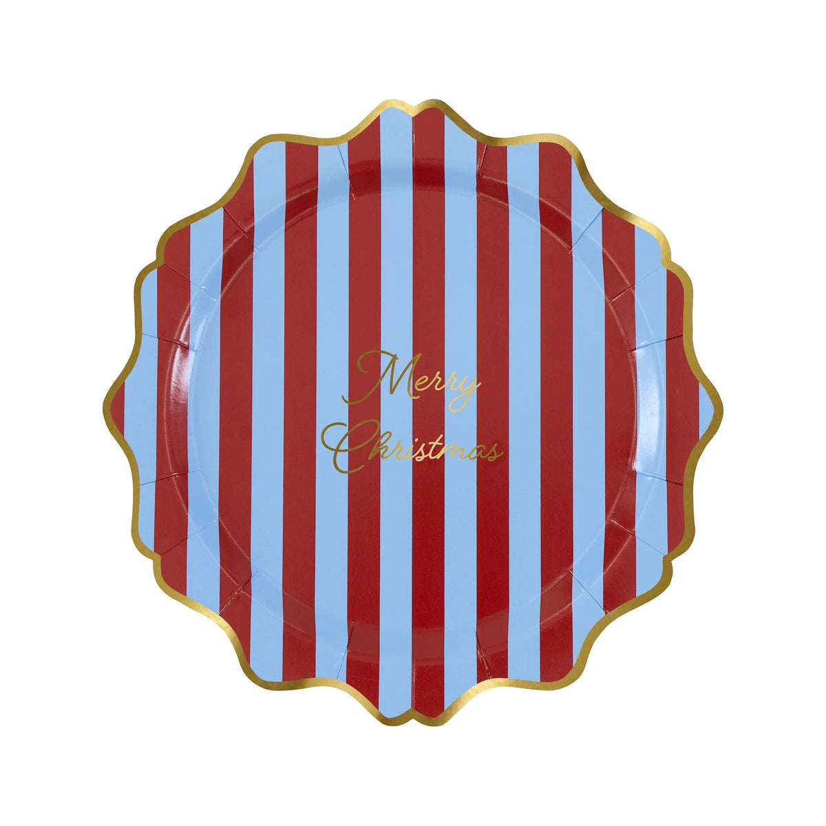 8 STRIPED FESTIVE SMALL SIDE PLATES