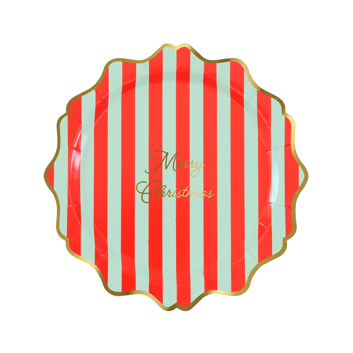 8 STRIPED FESTIVE SMALL SIDE PLATES