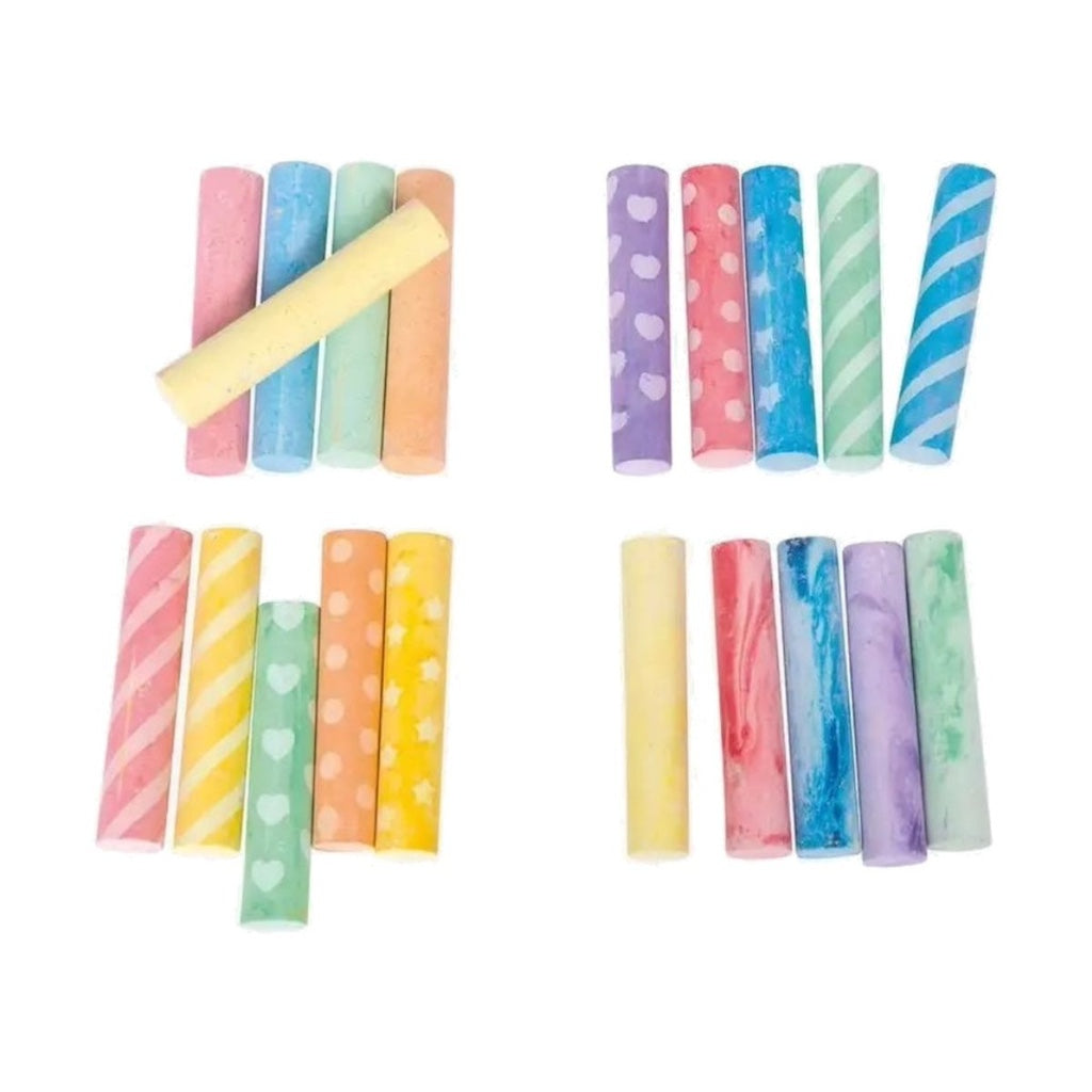 20 COLOURFUL FLOOR CHALKS