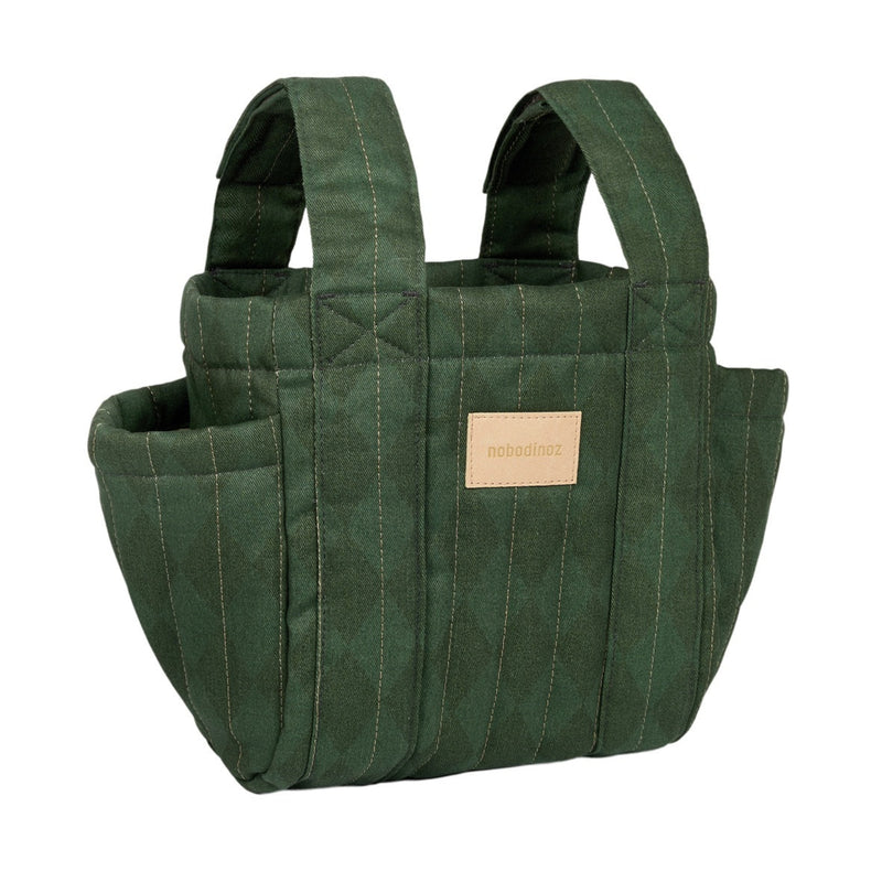HYDE PARK STROLLER ORGANISER - Forest Green Diamonds