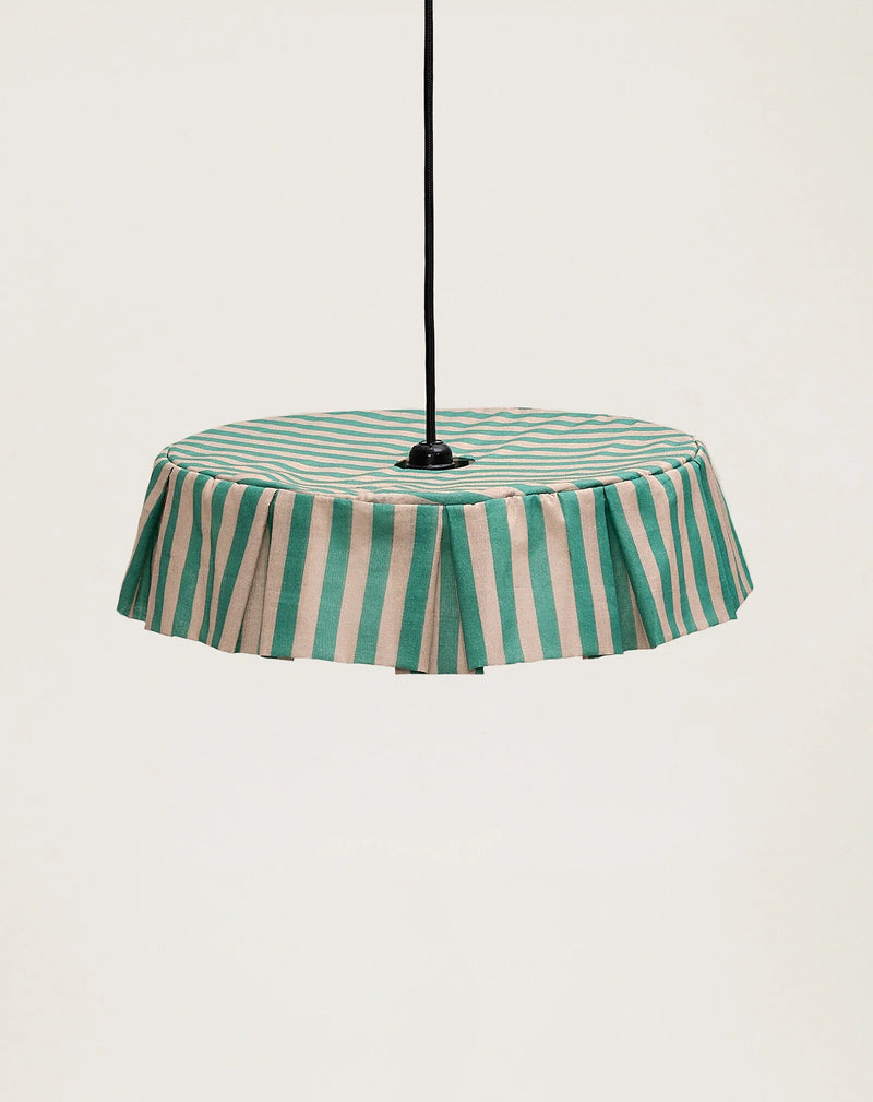 PENDANT LAMPSHADE 40cm VIBES - Green Sand Stripe