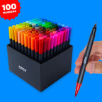 BOX 100 COLOURS FELT TIP PENS