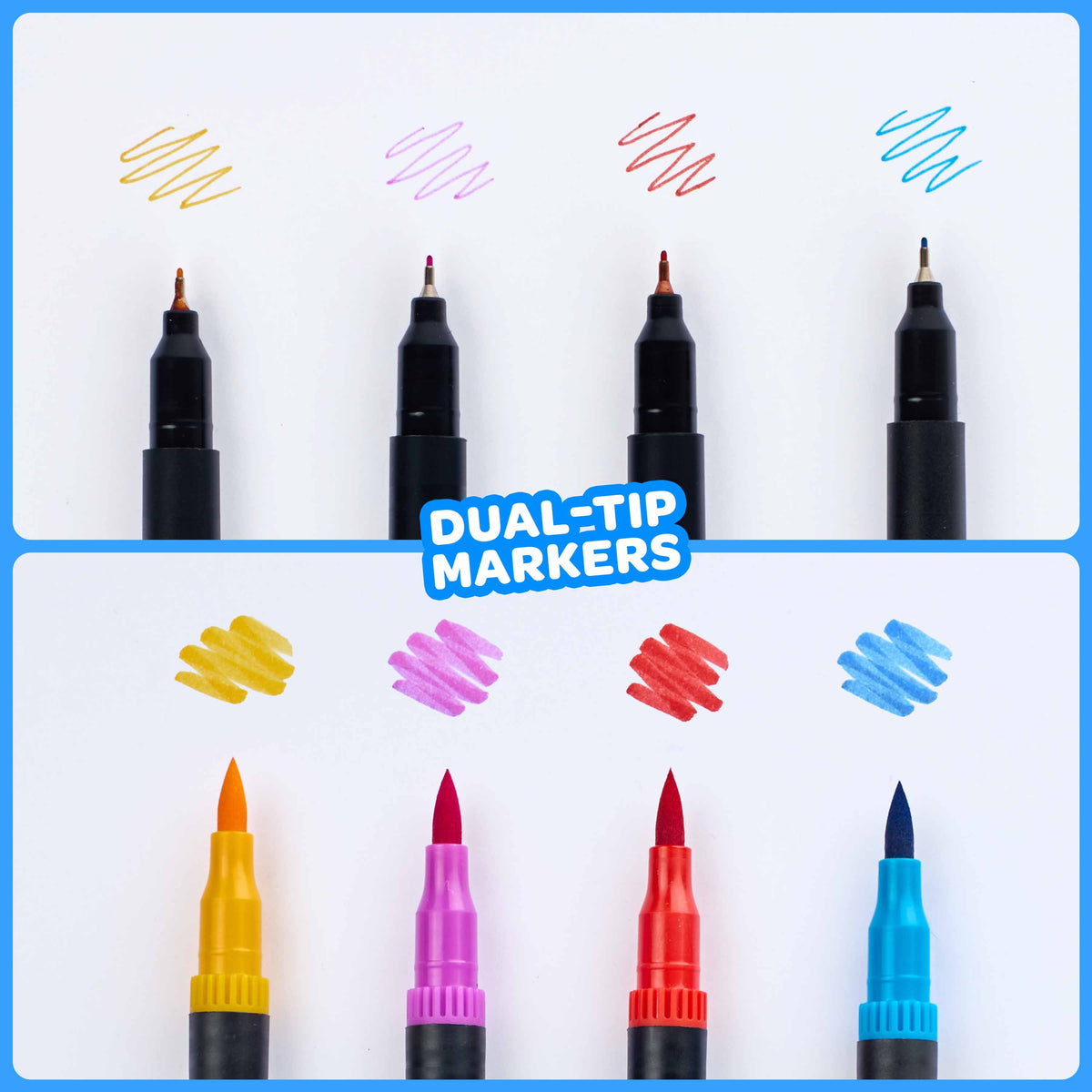 BOX 100 COLOURS FELT TIP PENS