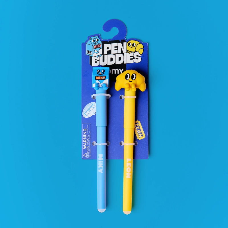 DUO ERASABLE PEN BUDDIES SET - Miky / Leon