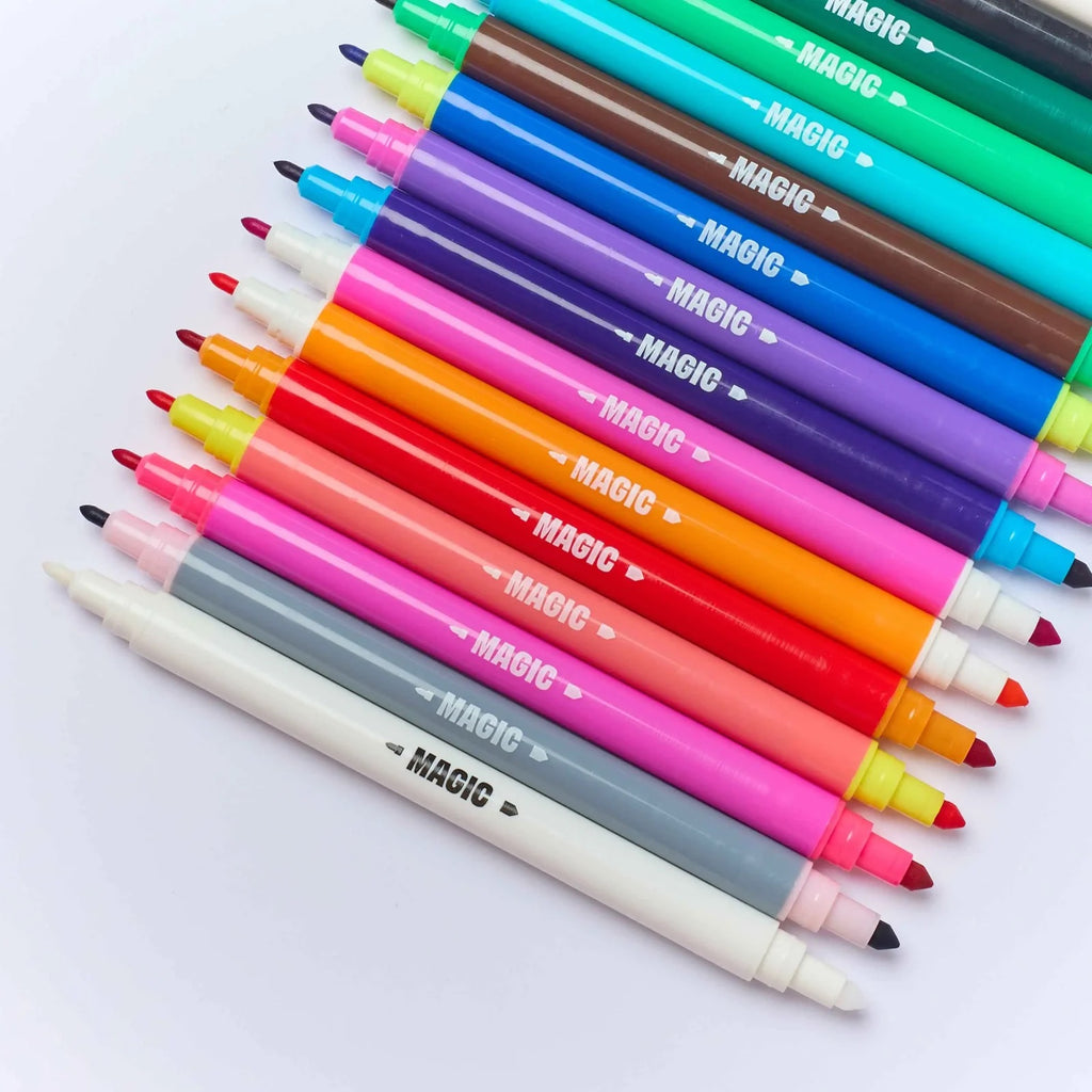 MAGIC TWIST FELT TIP PENS - 14 COLOURS + 2 REVEALERS
