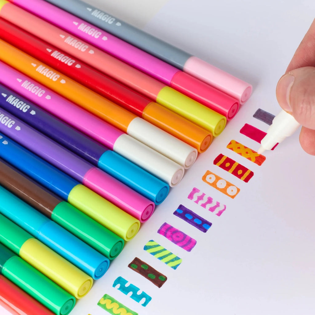 MAGIC TWIST FELT TIP PENS - 14 COLOURS + 2 REVEALERS