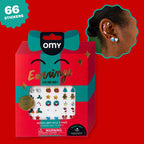 66 STICK ON EARRINGS - CHRISTMAS
