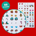 66 STICK ON EARRINGS - CHRISTMAS