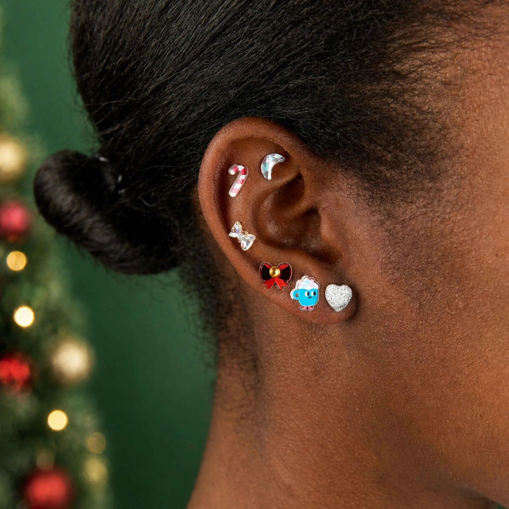 66 STICK ON EARRINGS - CHRISTMAS