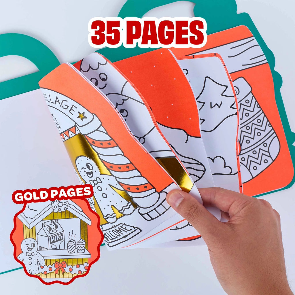 SUPER COLOURING + STICKER BOOK - CHRISTMAS