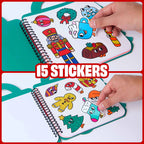 SUPER COLOURING + STICKER BOOK - CHRISTMAS