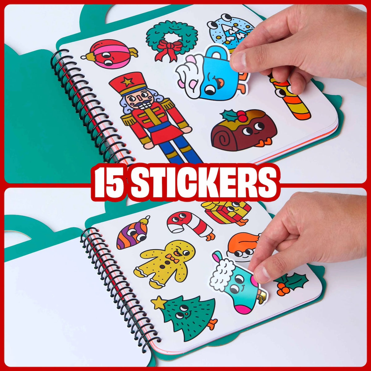 SUPER COLOURING + STICKER BOOK - CHRISTMAS