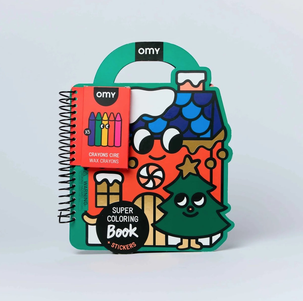 SUPER COLOURING + STICKER BOOK - CHRISTMAS