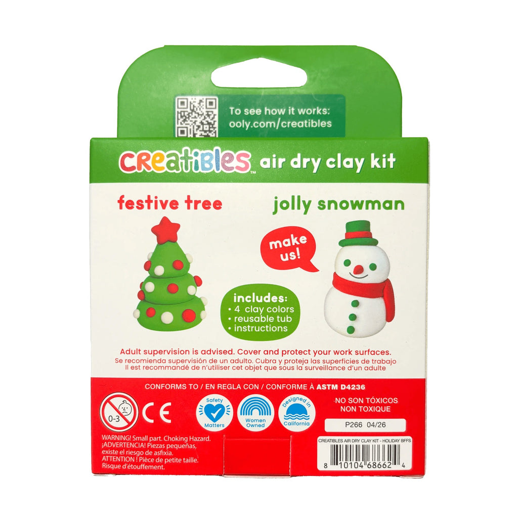 CREATIBLES DIY AIR DRY CLAY KIT 4 PIECE SET - HOLIDAY BFFs (6 YEARS+)