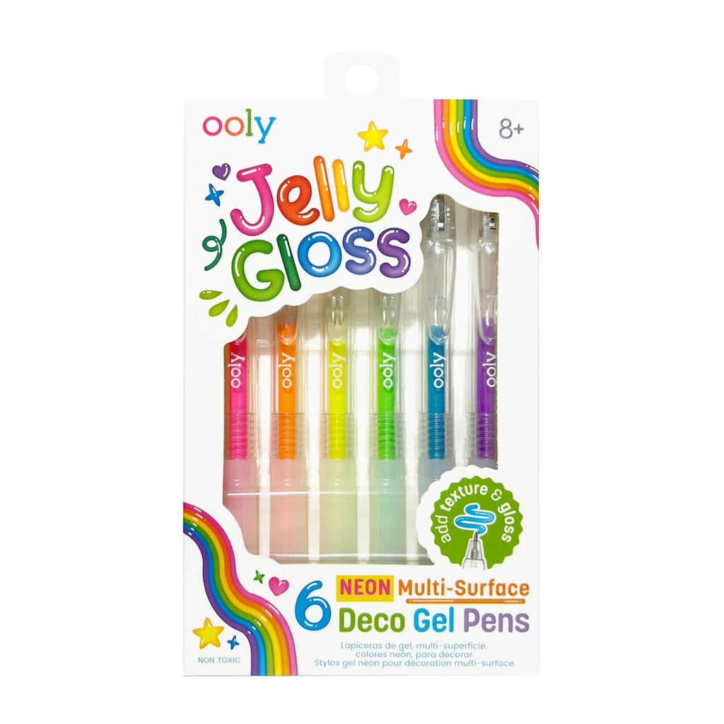 JELLY GLOSS MULTI-SURFACE GEL PENS (6 COLOURS)