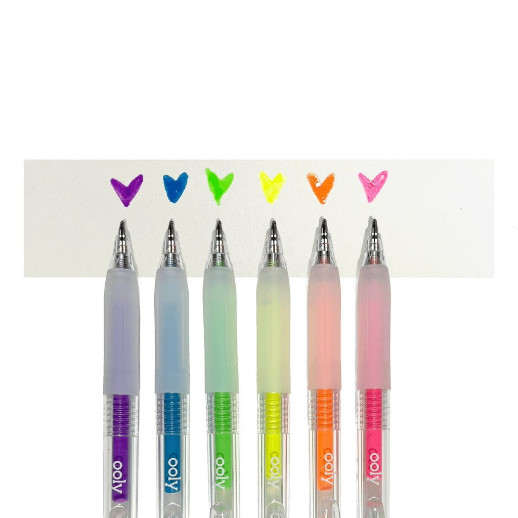 JELLY GLOSS MULTI-SURFACE GEL PENS (6 COLOURS)