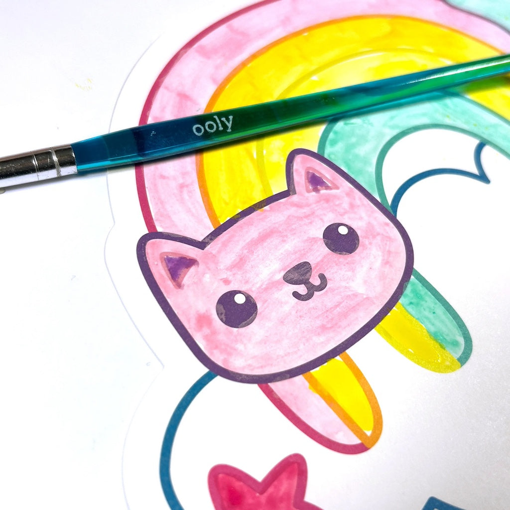 PLAYFUL PAINTERS: EASY WATERCOLOUR PAINTING KIT - RAINBOW CUTIES