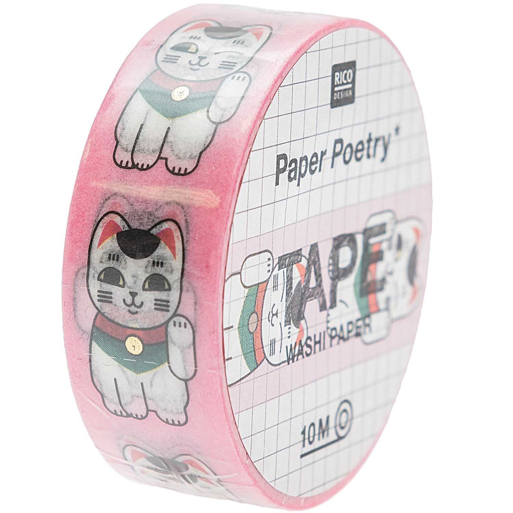 WASHI PAPER TAPE - WAVING CAT