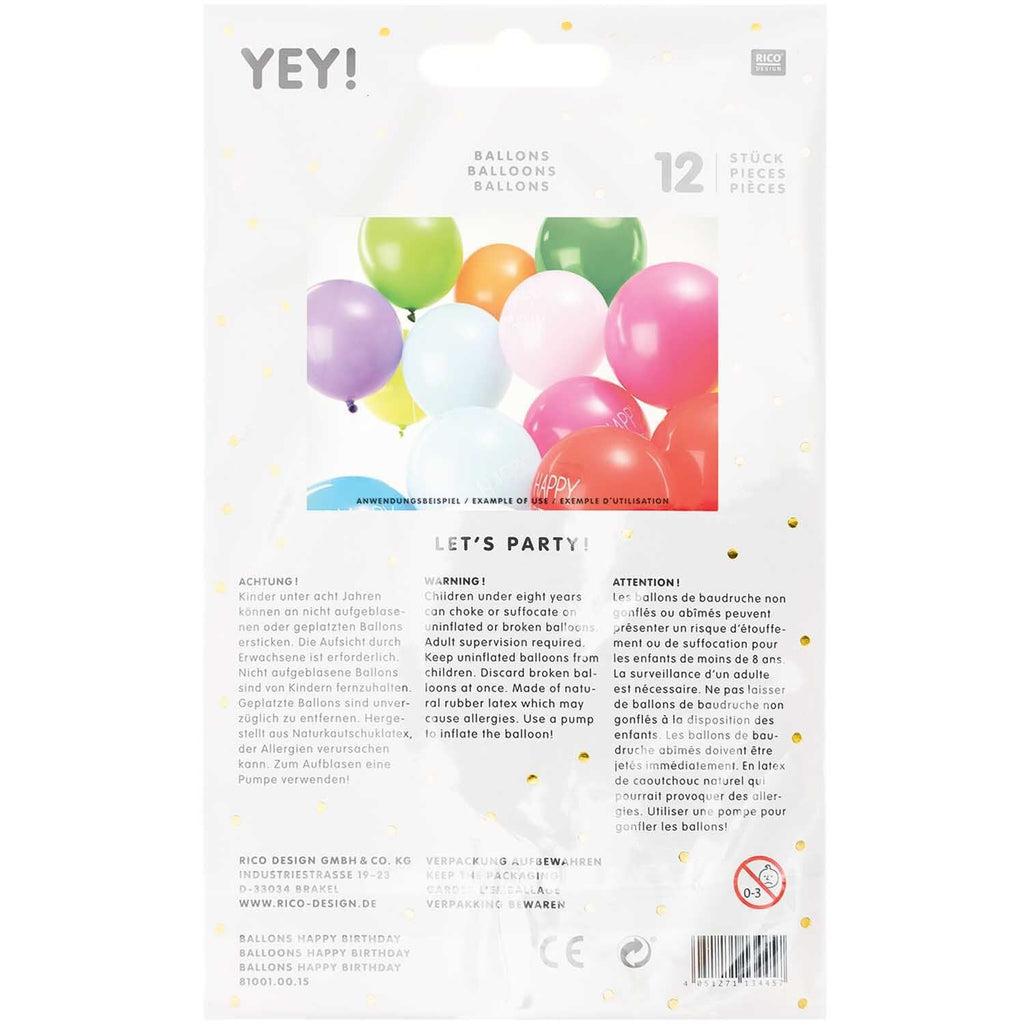 12 BALLOONS - HAPPY BIRTHDAY MULTI