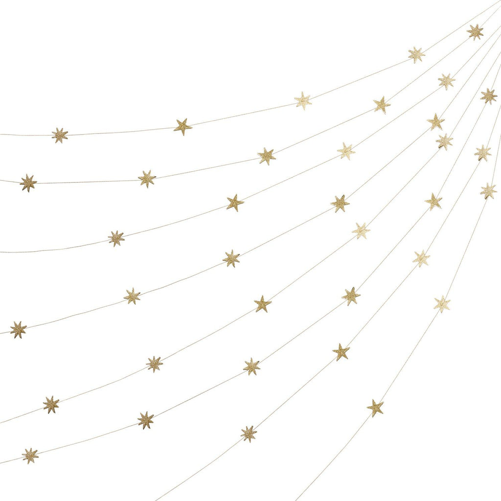SEWN GARLAND - ADVENT GOLD STARS (5M)