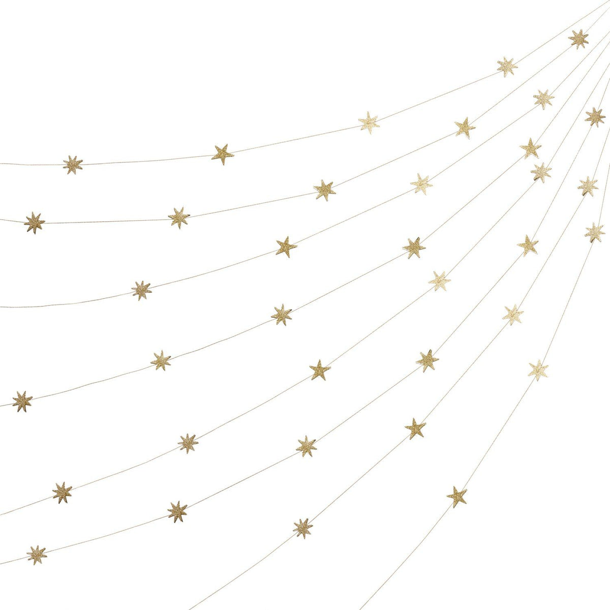 SEWN GARLAND - ADVENT GOLD STARS (5M)