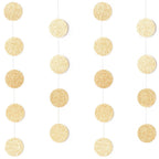 SEWN GARLAND - SMALL GLITTER GOLD CIRCLES (2M)