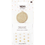 SEWN GARLAND - SMALL GLITTER GOLD CIRCLES (2M)