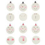 SEWN PAPER GARLAND - SNOWMEN