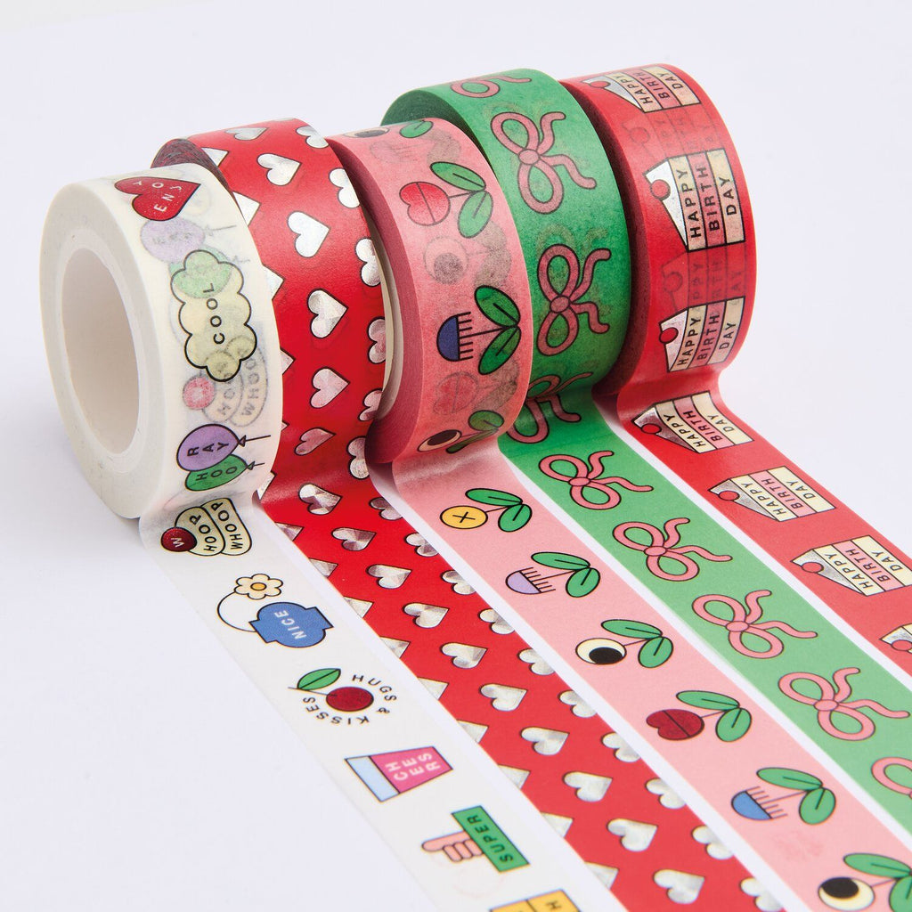 TAPE SET HAPPY BIRTHDAY - 5 PCS
