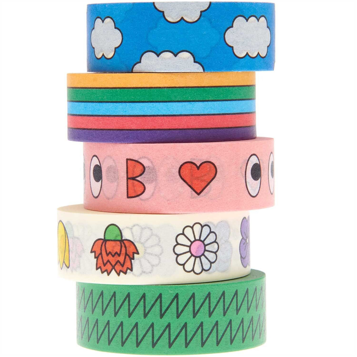 PAPER TAPE SET EYE CANDY - 5 PCS