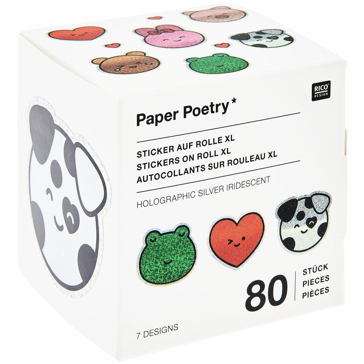 HOLOGRAPHIC STICKERS CHINGU ANIMALS - 80 PCS