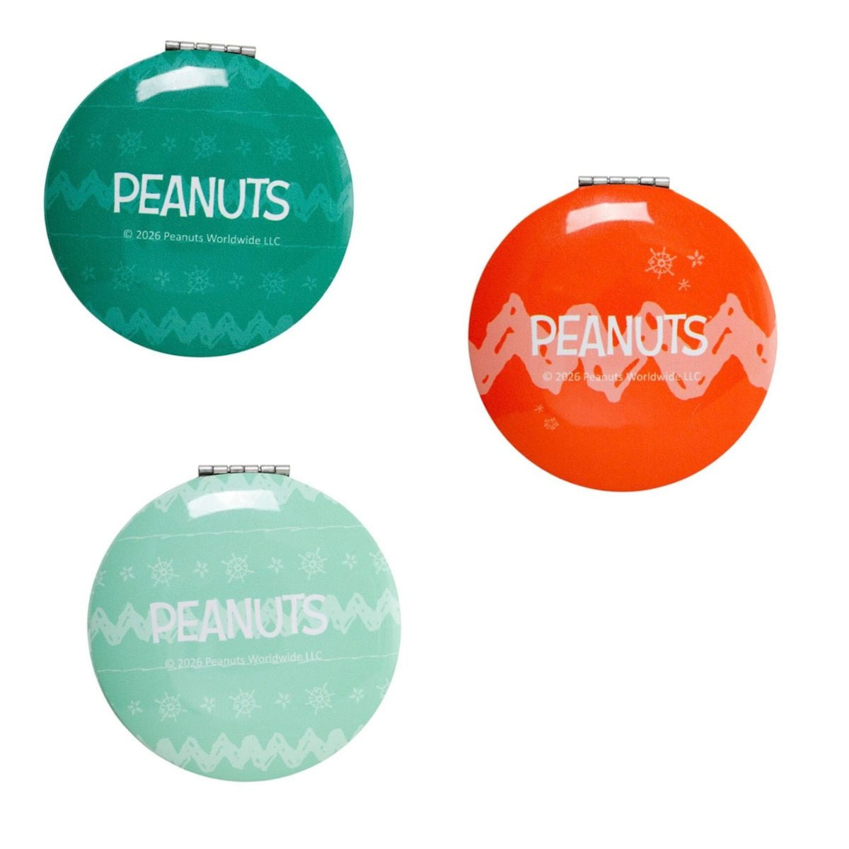 PEANUTS CHRISTMAS SNOOPY & WOODSTOCK COMPACT MIRROR