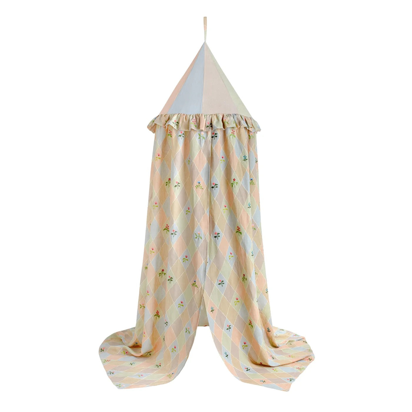 HARLEQUIN CANOPY -  MACARON WITH WILD FLOWER EMBROIDERY