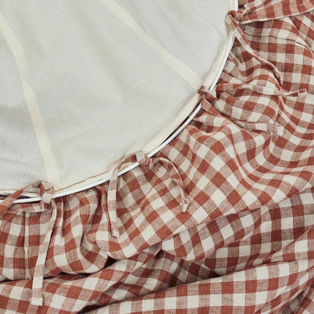 WES GINGHAM CANOPY - RUSTY BLUSH