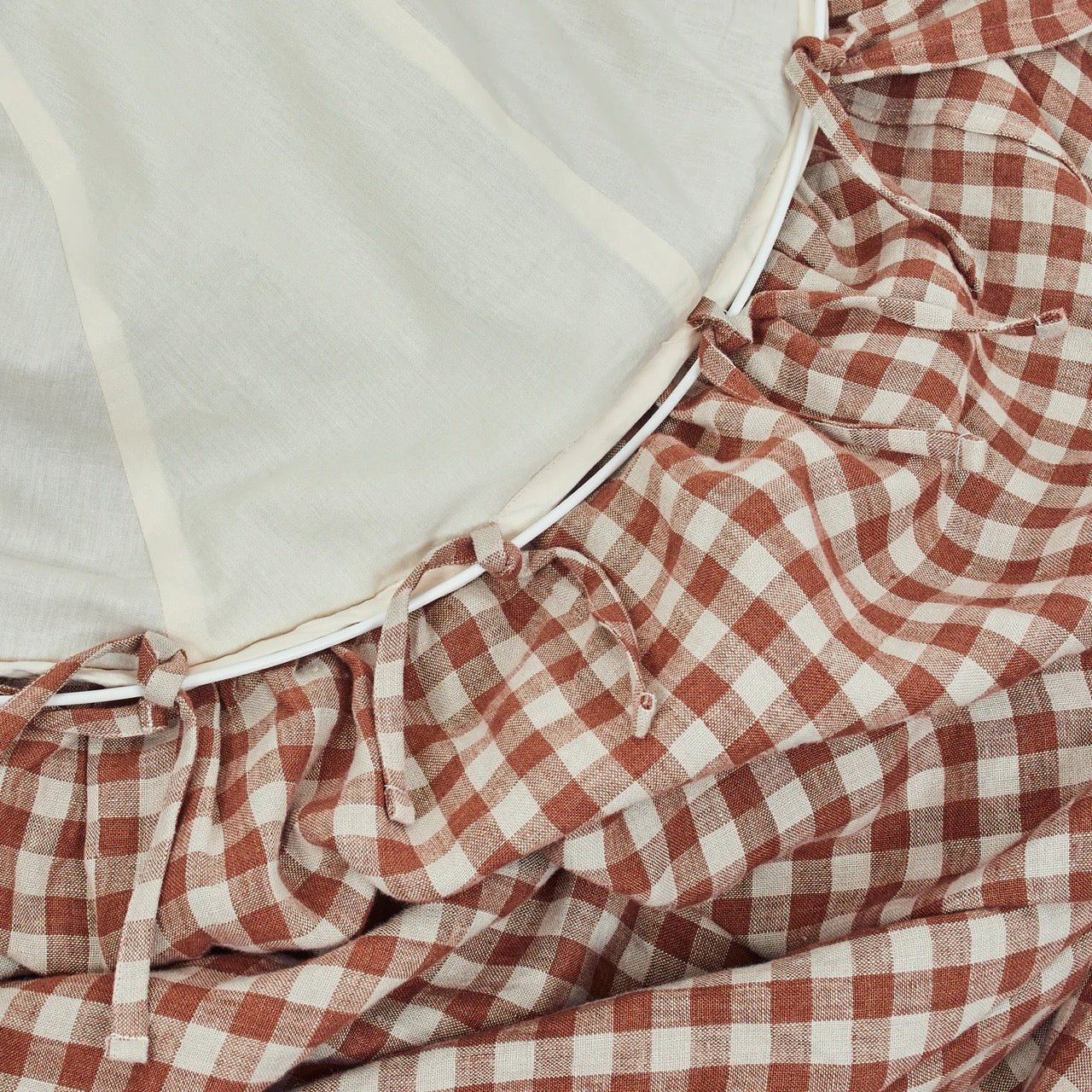 WES GINGHAM CANOPY - RUSTY BLUSH