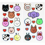 TEMPORARY TATTOOS CHINGU - ANIMALS - 2 SHEETS