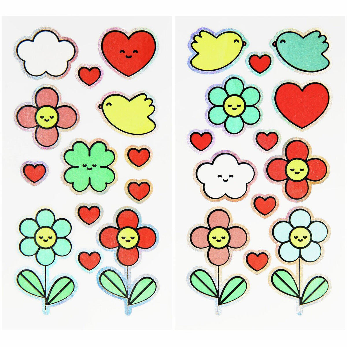 TEMPORARY TATTOOS CHINGU - FLOWERS - 2 SHEETS