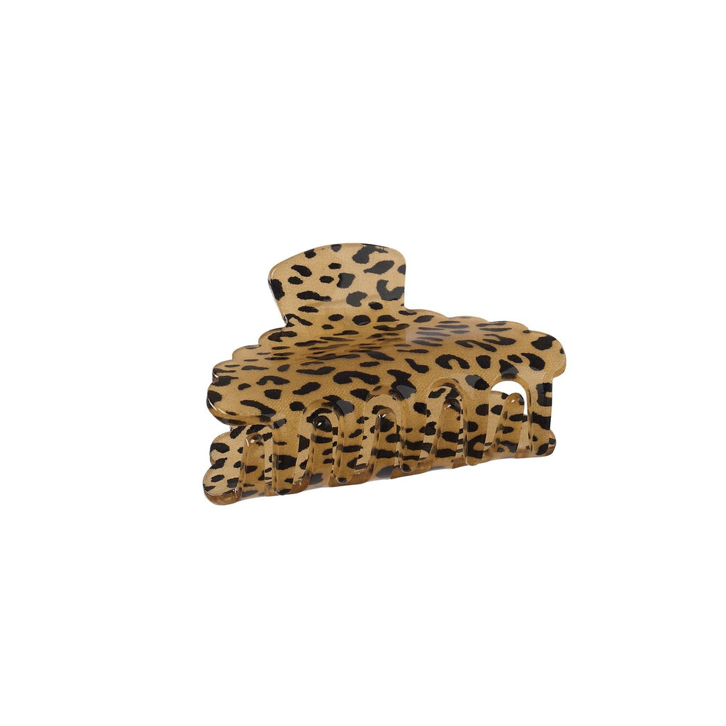 LEOPARD LOVE SCALLOPED CLAW HAIR CLIP