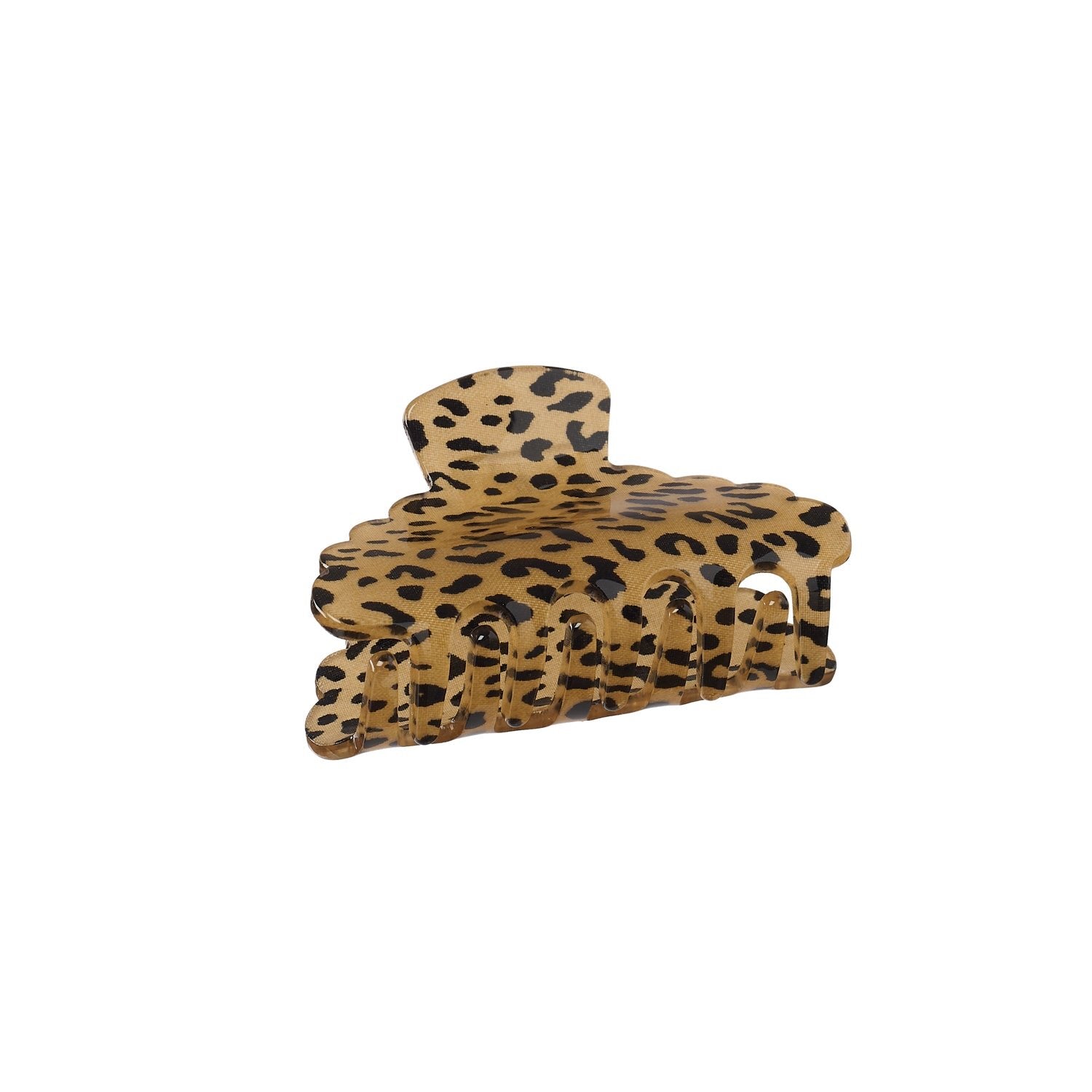 LEOPARD LOVE SCALLOPED CLAW HAIR CLIP