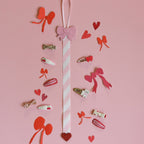 CUTSEY BOW STRIPY HAIR CLIPS