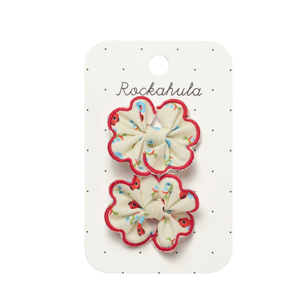 MARTHA DITSY SCALLOP BOW HAIR CLIPS