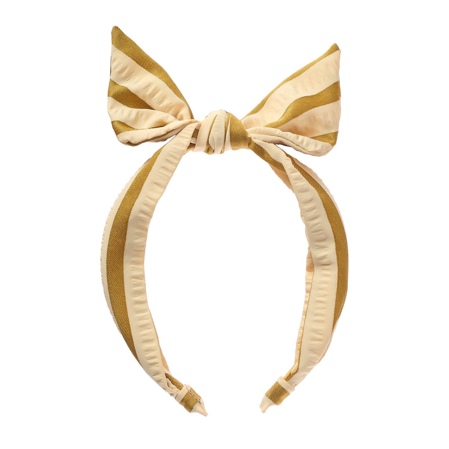 ALICE TIE HEADBAND - TOFFEE STRIPE
