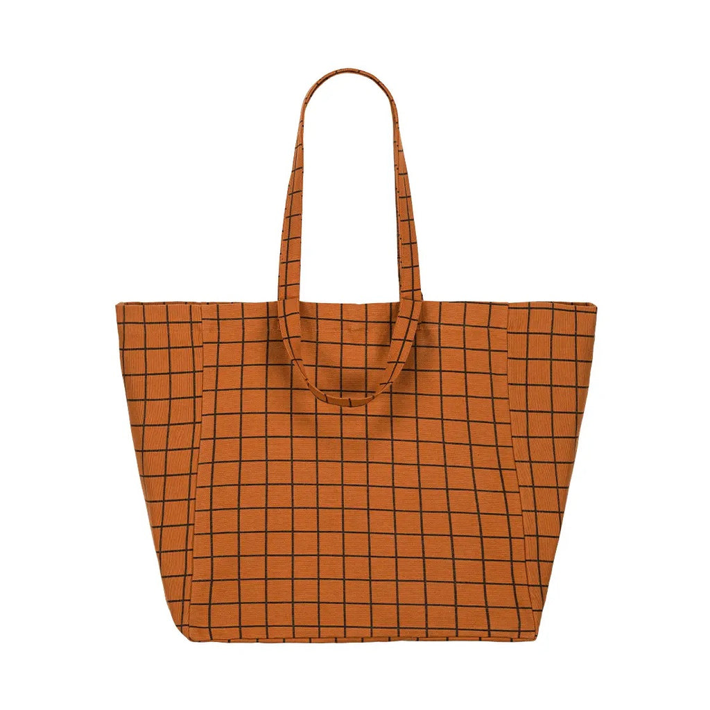 ELISA TOTE BAG - CHECK/GINGER