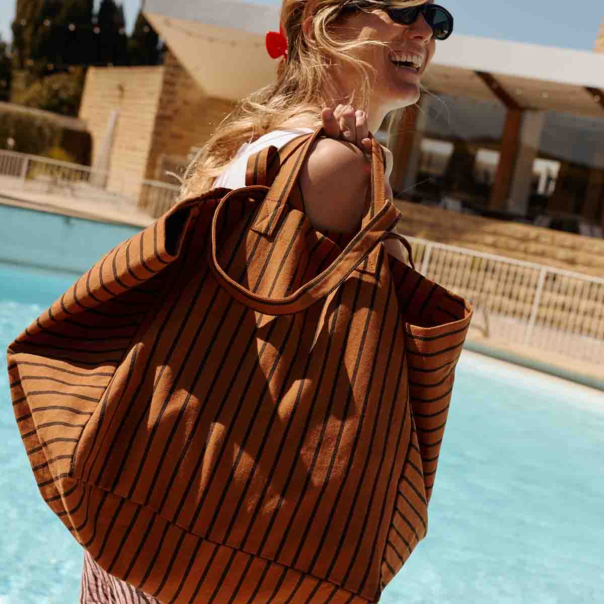 ELISA TOTE BAG TENNIS - BLACK/GINGER