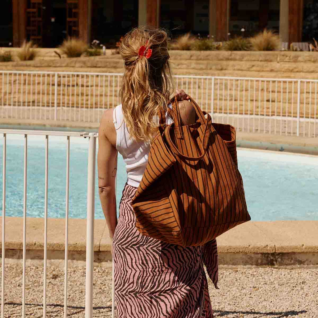 ELISA TOTE BAG TENNIS - BLACK/GINGER
